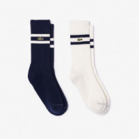 Bipack Calcetines Blanco/azul  LACOSTE