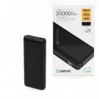 PLATINET Powerbank 20.000MAH 65W Type-c Carga Rapida Negro