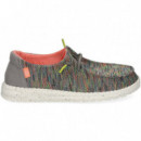 Talon Gris Wallabee Multicolor  HEY DUDE