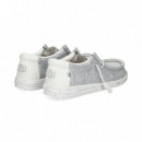 Talon Blanco Wallabee Gris  HEY DUDE