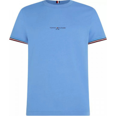TOMMY LOGO TIPPED TEE BLUE SPELL