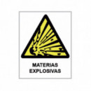 Cartel PVC 40X30 Materias Explosivas