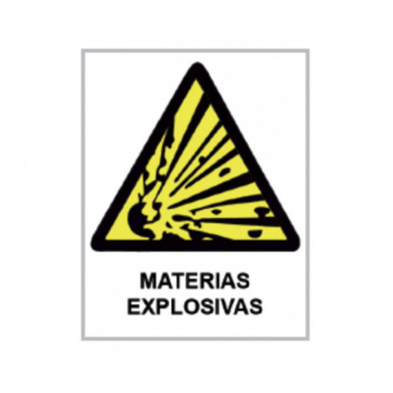 Cartel PVC 40X30 Materias Explosivas