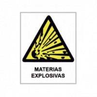 Cartel PVC 40X30 Materias Explosivas
