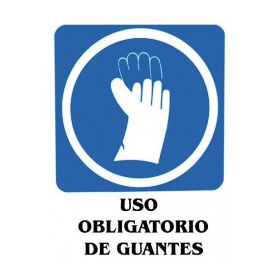 Adhesivo Uso Obligatorio Guantes 11X15