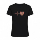 ONLY Camiseta con Dibujo Frontal 15313682-ONLCONNIE-BLACK