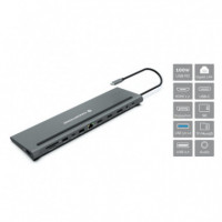 Docking Station CONCEPTRONIC 12EN1 Mst For Windows/ HDMI X 2/ Displayport/ Gigabit Lan/audio