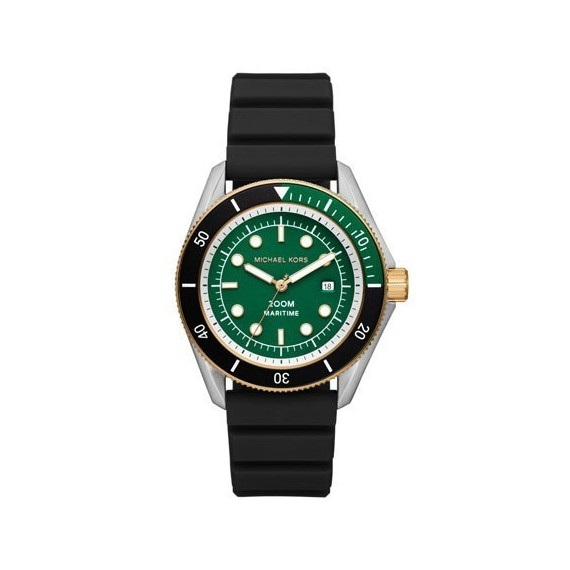 Reloj Mk C/ Silicona Negra E/verde  MICHAEL KORS