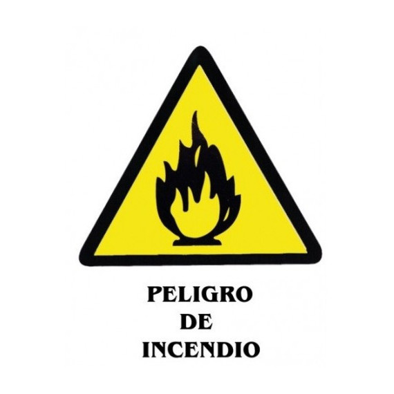 Adhesivo Peligro de Incendio 11X15