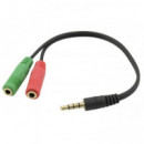 IGGUAL IGG317280 Cable de Audio 0,2 M 3,5MM 2 X 3.5MM Negro, Verde, Rosa