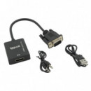 IGGUAL Adaptador VGA a HDMI + Audio + Microusb