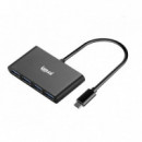 IGGUAL IGG317716 Hub de Interfaz USB 3.2 Gen 1 (3.1 Gen 1) Type-c 5000 Mbit/s Negro