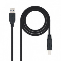 NANOCABLE 10.01.0802-BK Cable USB 2 M USB 3.2 Gen 1 (3.1 Gen