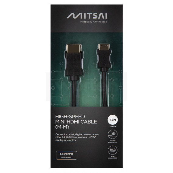 Cable de Mini HDMI a HDMI de 1,8 metros - 3645 - MaxiTec