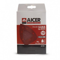 Pack 10 Lijas Tipo Mouse 140X100MM GR.80 AICER