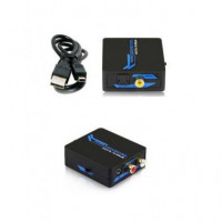 DCU Convertidor Audio Digital (toslink, Coaxial) a Audio Analogico (2XRCA, Jack)