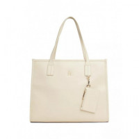 Th City Tote White Clay  TOMMY HILFIGER