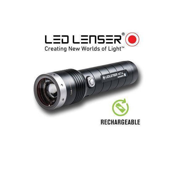 LED LENSER MT14 Linterna Recargable 1000 Lumenes, Distancia 320 Mtrs, Resistente Al Agua, Polvo