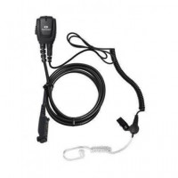 KOMUNICA Micro Auricular PWR-23-STP-9000 con Cable Rizado Negro para Sepura