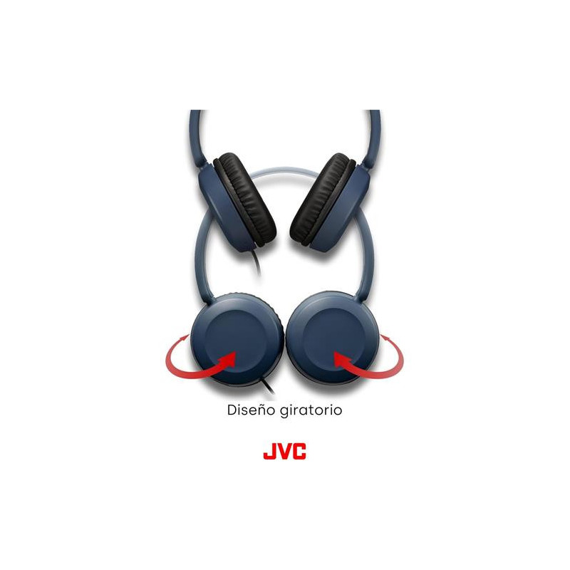 Auriculares  JVC HA S31M, De diadema, Con cable, Plegables, Control  volumen, Azul