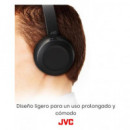 JVC Auricular con Microfono HA-S31M con Cable Jack 3.5MM Plegable Negro