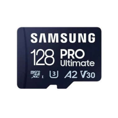 SAMSUNG Tarjeta Micro Sd 128GB Sdxc Pro Ultimate Clase 10 con Adaptador a Sd