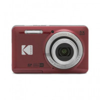 KODAK Camara Digital Pixpro FZ55 Rojo con 16MPX/5X Zoom