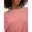 Camisetas Mujer Camiseta Rayas VERO MODA Ava Cayenne Pristine