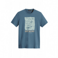 Camisetas Hombre Camiseta Dockers® City By The Bay Indian Teal Blue  DOCKERS