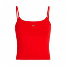 Camiseta Cropped Ess Strap Red  TOMMY HILFIGER