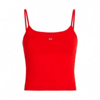Camiseta Cropped Ess Strap Red  TOMMY HILFIGER