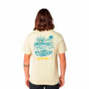 Camiseta Surf Paradise F&b Vintage Yellow  RIP CURL