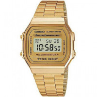CASIO Coleccion A168WG-9EF Reloj Digital Acero Inoxidable Dorado, Fecha, Alarma, Resistente Al Agua