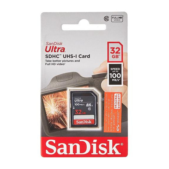 SANDISK Tarjeta Memoria Ultra Sdhc 32GB 100MB Full HD