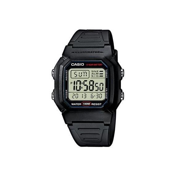 CASIO Coleccion W-800H-1AVES Reloj Digital ,fecha,alarma,resistente Al Agua,correa de Resina