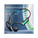 KSIX Auricular Deportivo BLUETOOTH Conducccion Osea Astro Resist Al Agua IP64 Negro BXTW12N