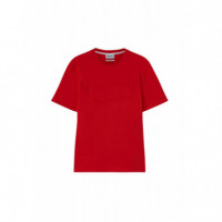 Camisetas Hombre Camiseta GAS JEANS Luc Logo Branding Poppy Red