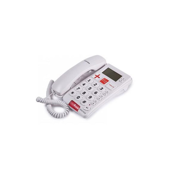 KOOLTECH Telefono Sobremesa TE627 con Teclas Grandes Blanco