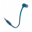 JBL T160 Mini Auriculares Estereo con Microfono Azul
