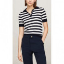 Jersey Mujer TOMMY HILFIGER Co Lyocell Button Polo Ss Swt
