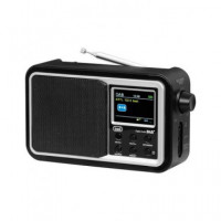 TREVI Radio Recargable Dab+ 7F96 R Fm Rds Bluetooth,despertador con 2 Alarmas,aux In Negra