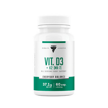 Vitamin D3 + K2 (MK-7) Trec Nutrition - 60 Caps  FALSE