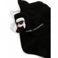 KARL LAGERFELD - K/ikonik 2.0 Short Socks 3 Pak - 972 - 231W6004/972