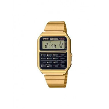 CASIO Coleccion CA-500WEG-1AEF Reloj Digital con Calculadora Correa Dorado