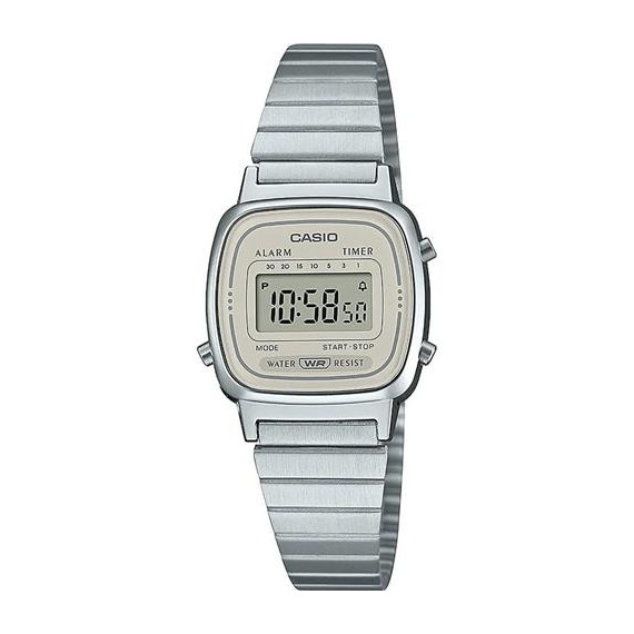 CASIO Coleccion LA670WEA-8EF Reloj Digital, Acero Inoxidable, Fecha, Alarmas, Resistente Al Agua