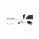 DELOCK Mini Raton Inalambrico con USB Tipo-c 100DPI Negro
