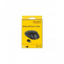 DELOCK Mini Raton Inalambrico con USB Tipo-c 100DPI Negro