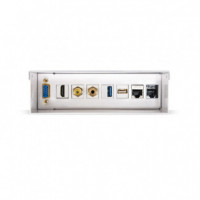 NANOCABLE Caja de Conexiones Multimedia de Pared VGA+HDMI+JACK3.5+RCA+2XUSB+2XRJ45, Blanco