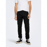 Pantalones ONLY&SONS Cargo Cam Black