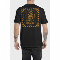 Camisetas Hombre Camiseta REPLAY con Estampado Custom Garage y Serpiente